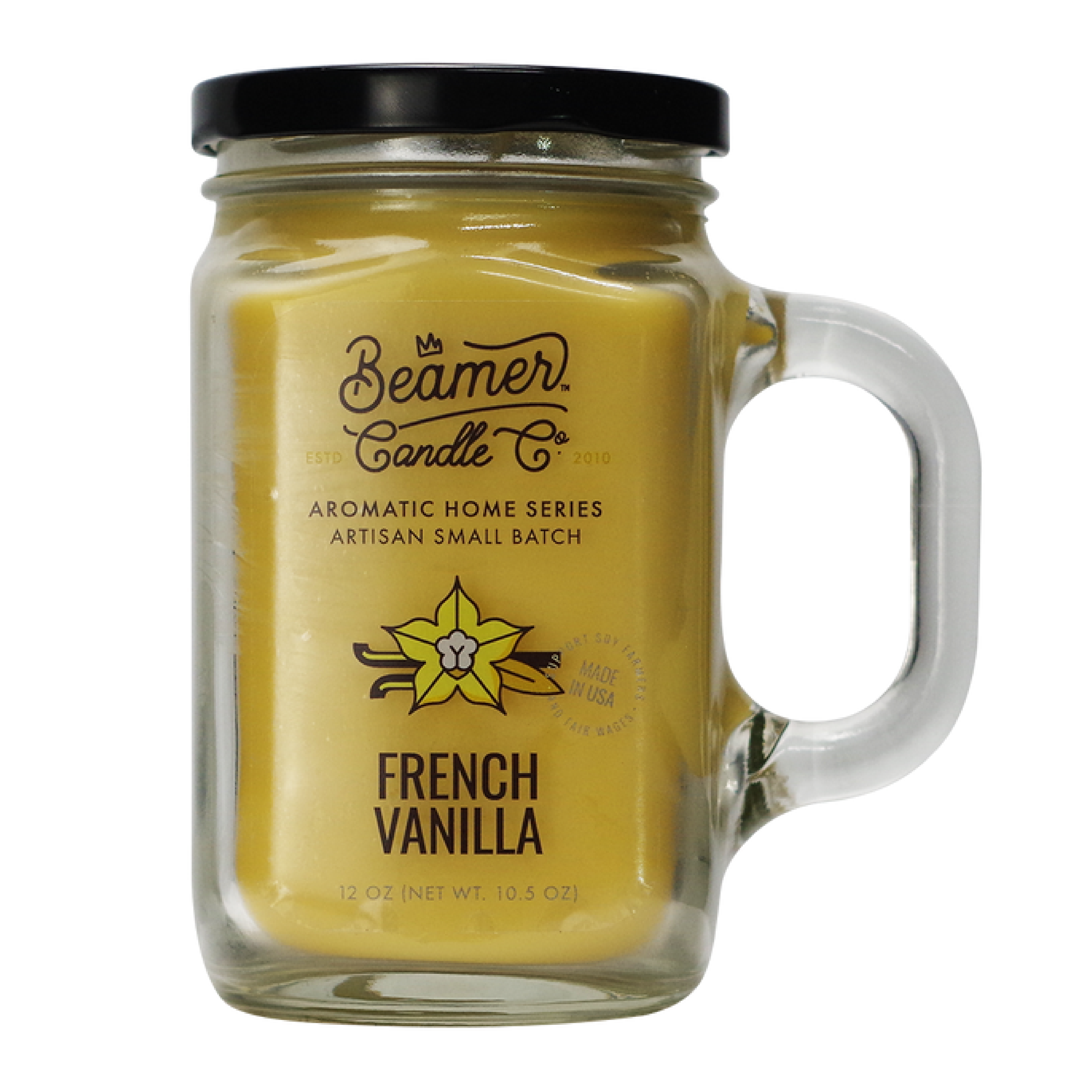 Beamer Aromatic Home Series French Vanilla Candle Jar 12oz