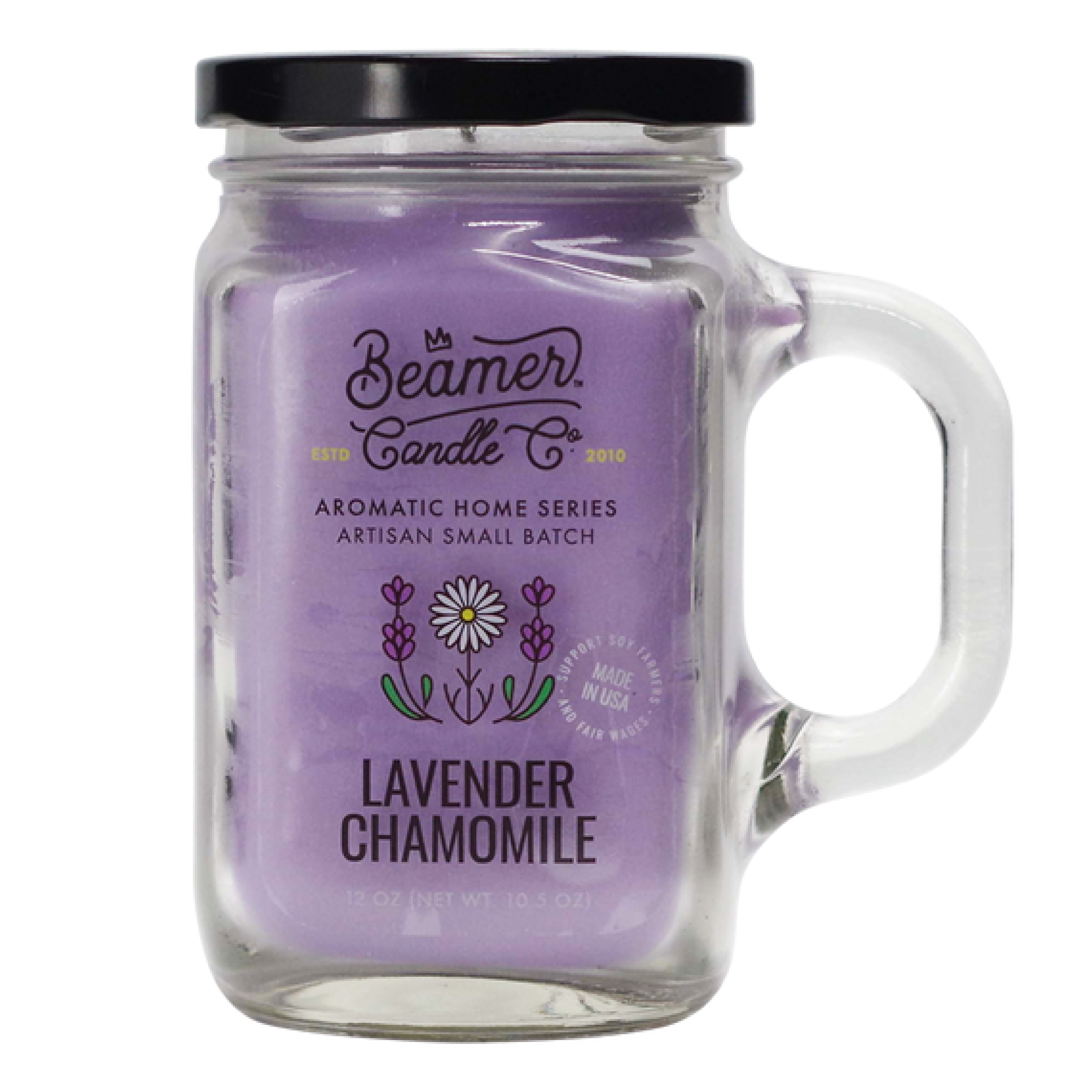 Beamer Aromatic Home Series Lavender Chamomile Candle Jar 12oz