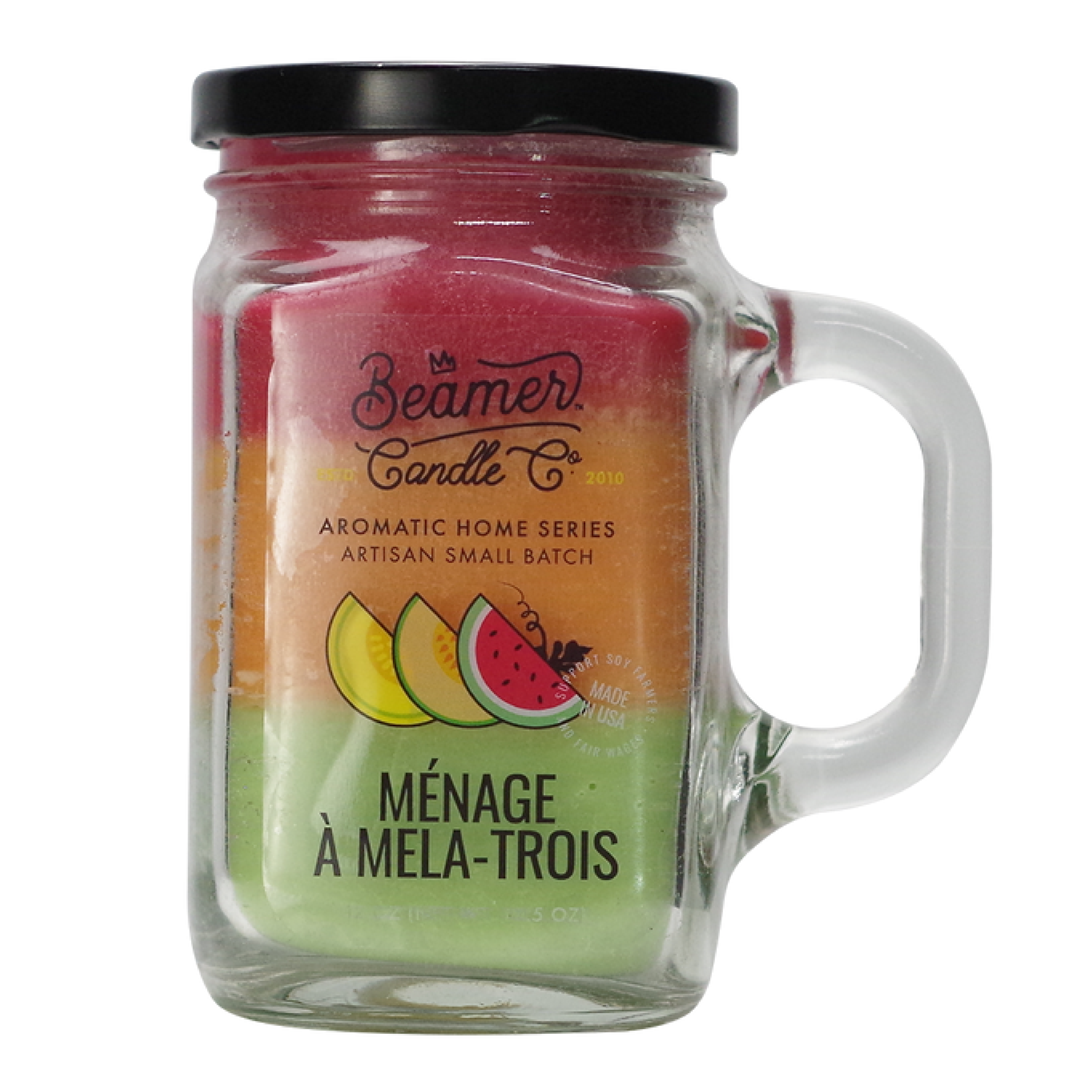 Beamer Aromatic Home Series Menage a Mela-Trois Candle Jar 12oz