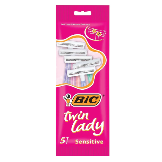 Bic Twin Lady Sensitive Skin Assorted Color Disposable Razors 5 Pack