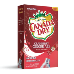 Canada Dry Cranberry Ginger Ale Singles To Go Drink Mix | 6 Sticks