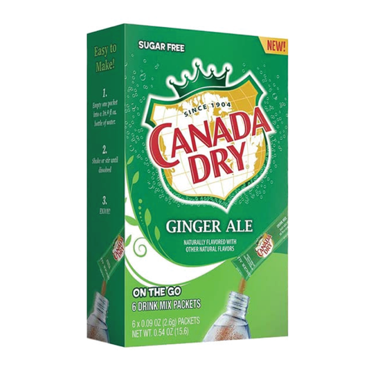 Canada Dry Ginger Ale Singles To Go Drink Mix | 6 Sticks