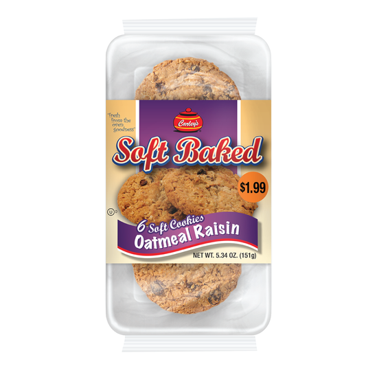 Carley's Soft Baked Oatmeal Raisin Cookies 5.3oz