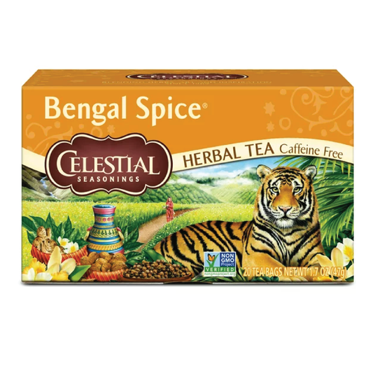 Celestial Bengal Spice Caffeine Free Herbal Tea | 20 Tea Bags