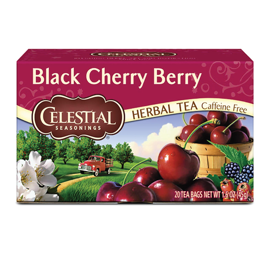 Celestial Black Cherry Berry Caffeine Free Herbal Tea | 20 Tea Bags
