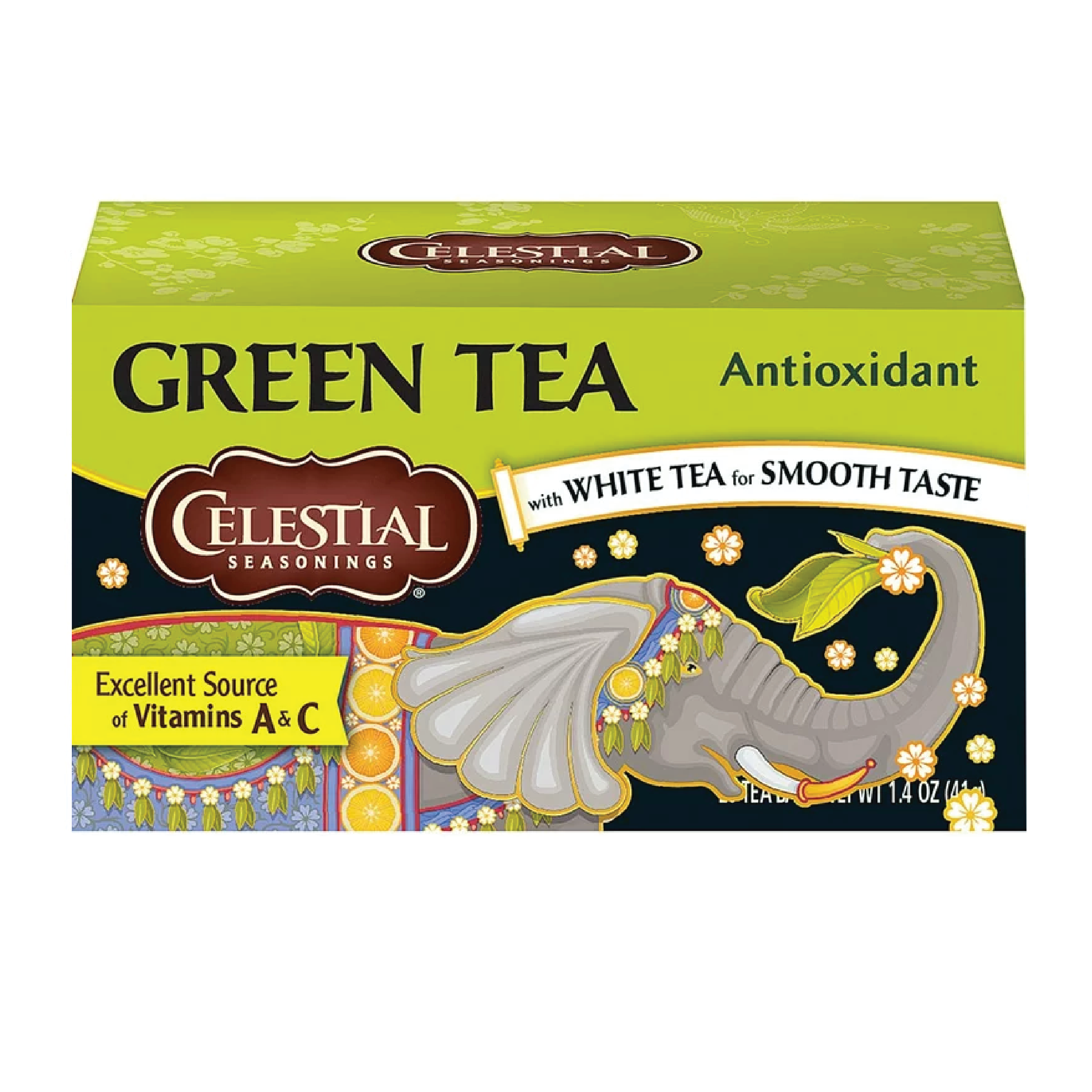 Celestial Antioxidant Caffeine Free Green Tea With White Tea | 20 Tea Bags