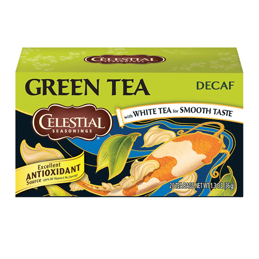 Celestial Decaf Caffeine Free Green Tea With White Tea | 20 Tea Bags