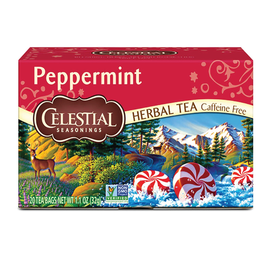 Celestial Peppermint Caffeine Free Herbal Tea | 20 Tea Bags