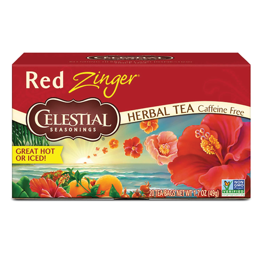 Celestial Red Zinger Caffeine Free Herbal Tea | 20 Tea Bags