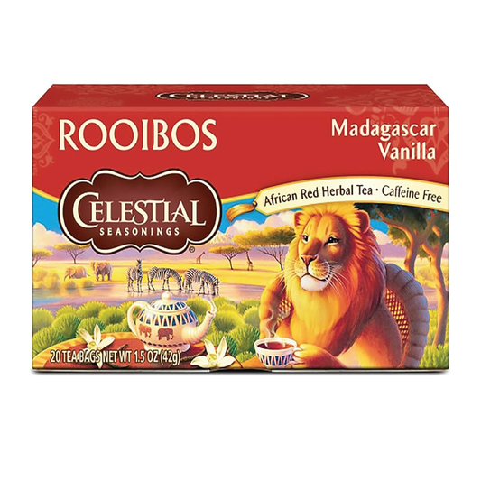 Celestial Rooibos Madagascar Vanilla Caffeine Free Herbal Tea | 20 Tea Bags