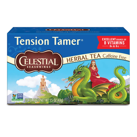 Celestial Tension Tamer Caffeine Free Herbal Tea | 20 Tea Bags