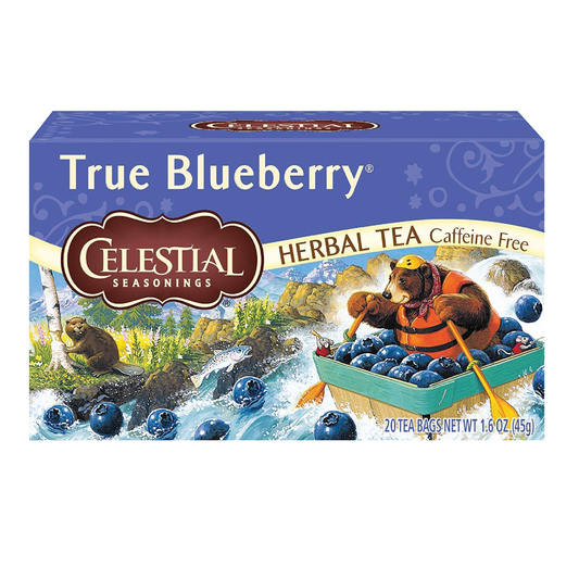 Celestial True Blueberry Caffeine Free Herbal Tea | 20 Tea Bags