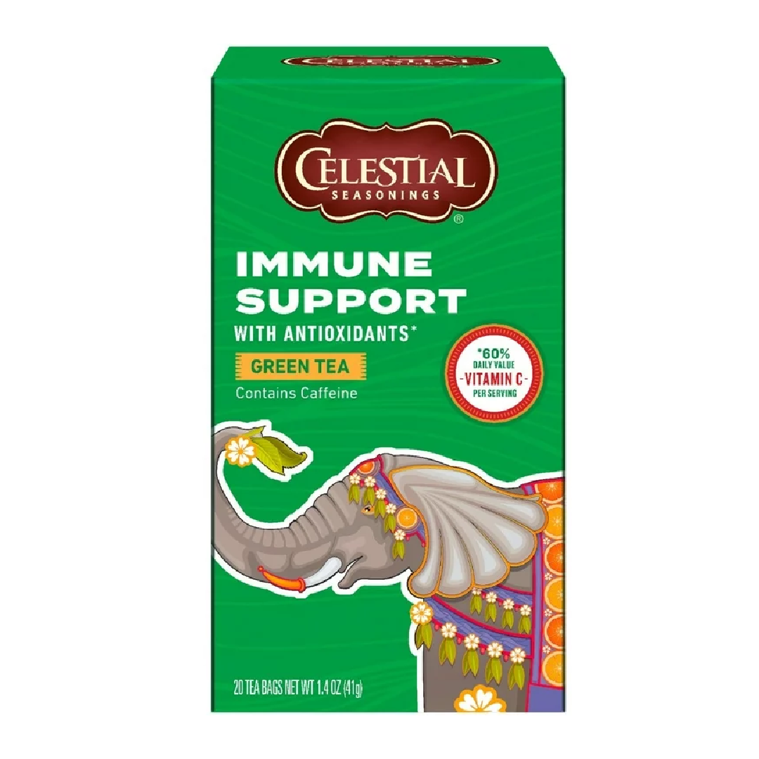 Celestial Immune Support With Antioxidants Green Tea | 20 Tea Bags