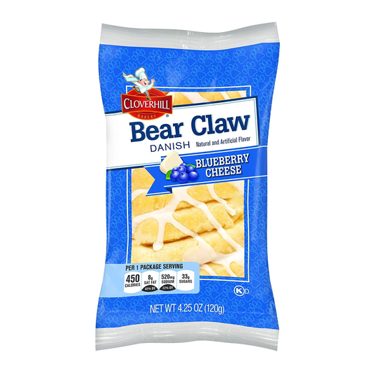 Cloverhill Blueberry Cheese Bear Claw Danish 4.25oz
