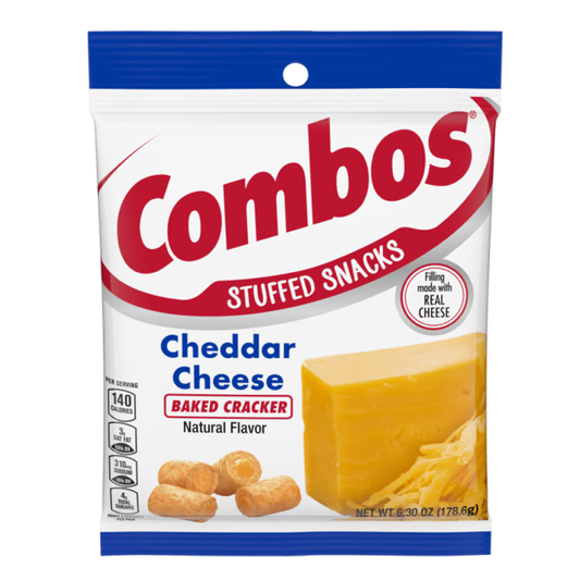 Combos Cheddar Cheese Baked Cracker Stuffed Snack 6.3oz