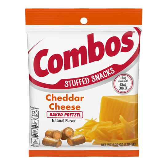 Combos Cheddar Cheese Baked Pretzel Stuffed Snack 6.3oz