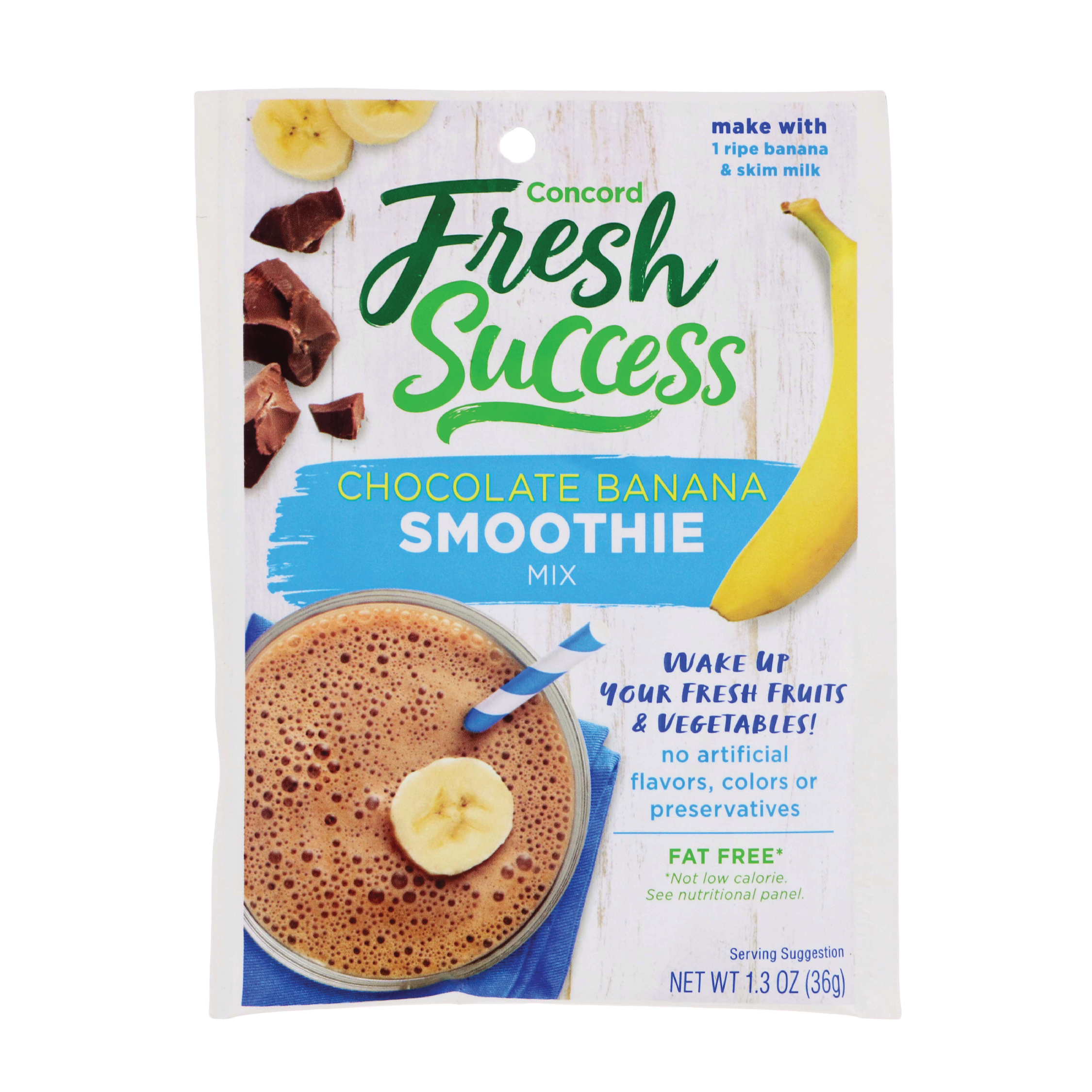 Concord Fresh Success Chocolate Banana Smoothie Mix 1.3oz