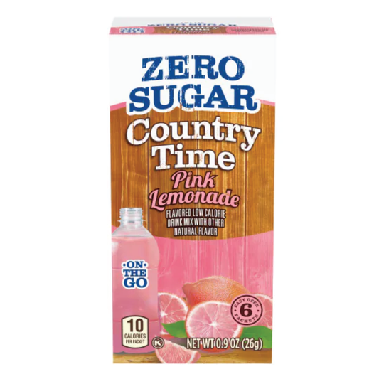 Country Time On The Go Pink Lemonade Zero Sugar Powdered Drink Mix .9oz