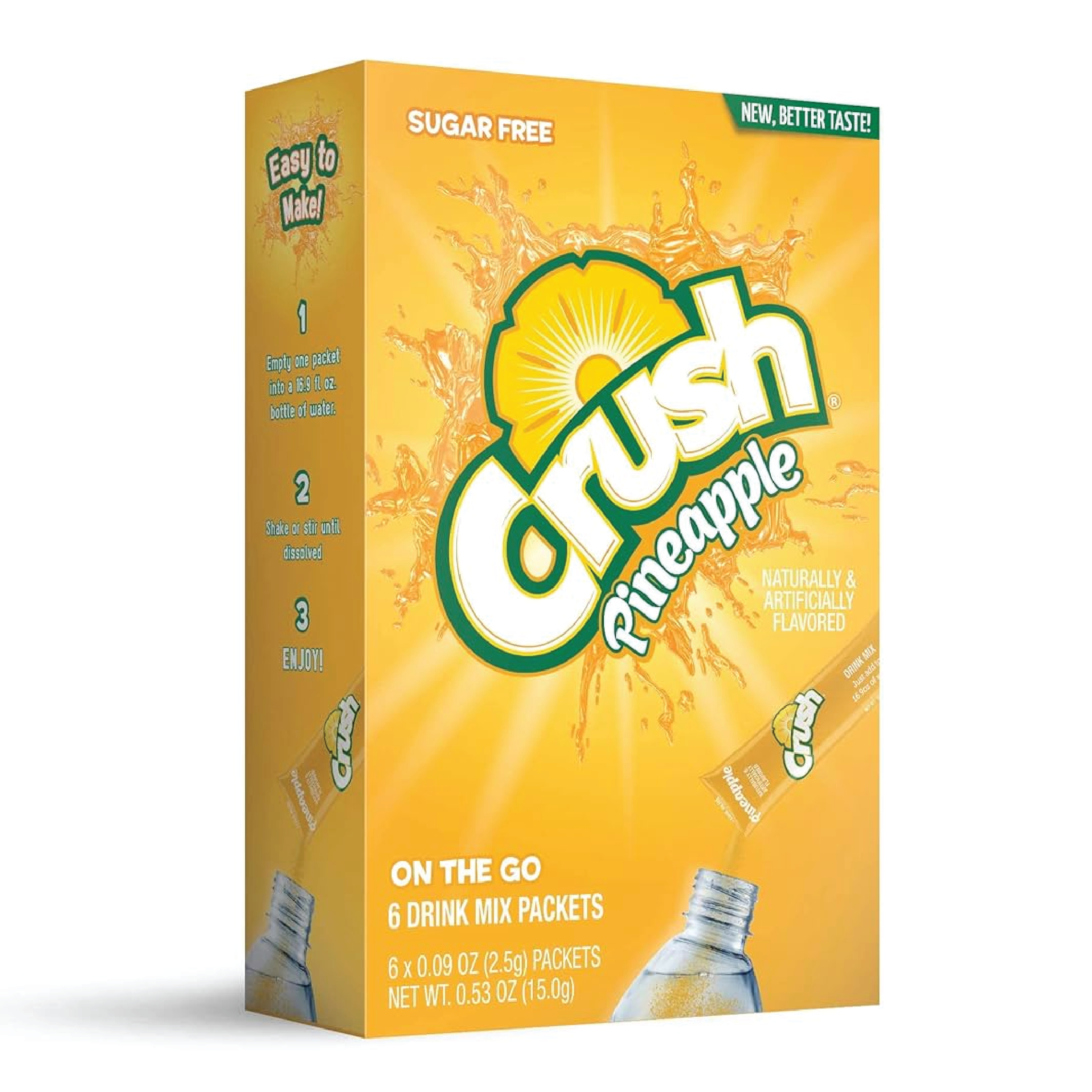 Crush Pineapple Singles To Go Drink Mix | 6 Sticks