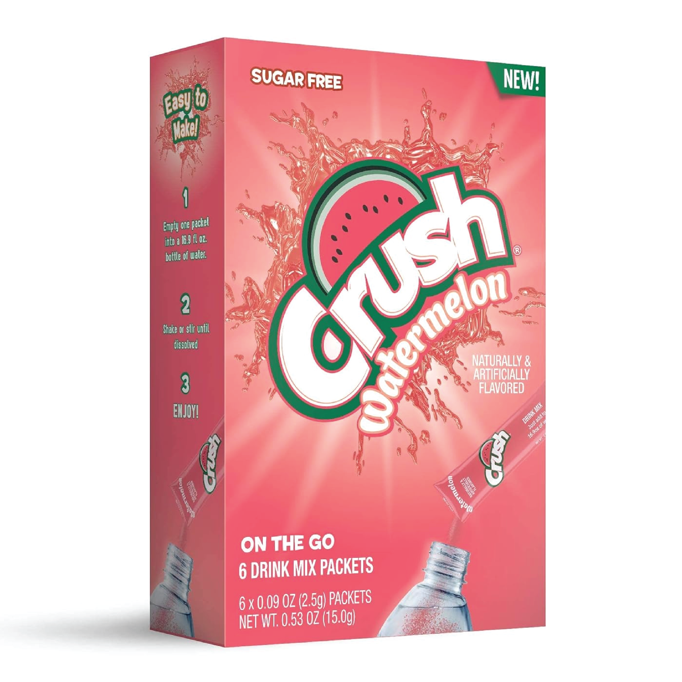 Crush Watermelon Singles To Go Drink Mix | 6 Sticks