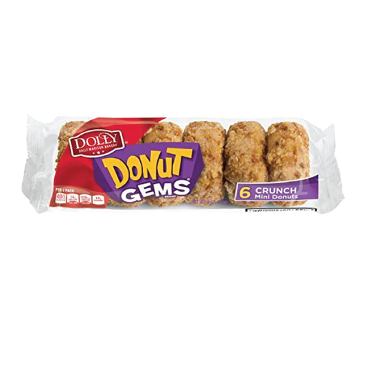 Dolly Madison Bakery Donut Gems Crunch Mini Donuts 4oz