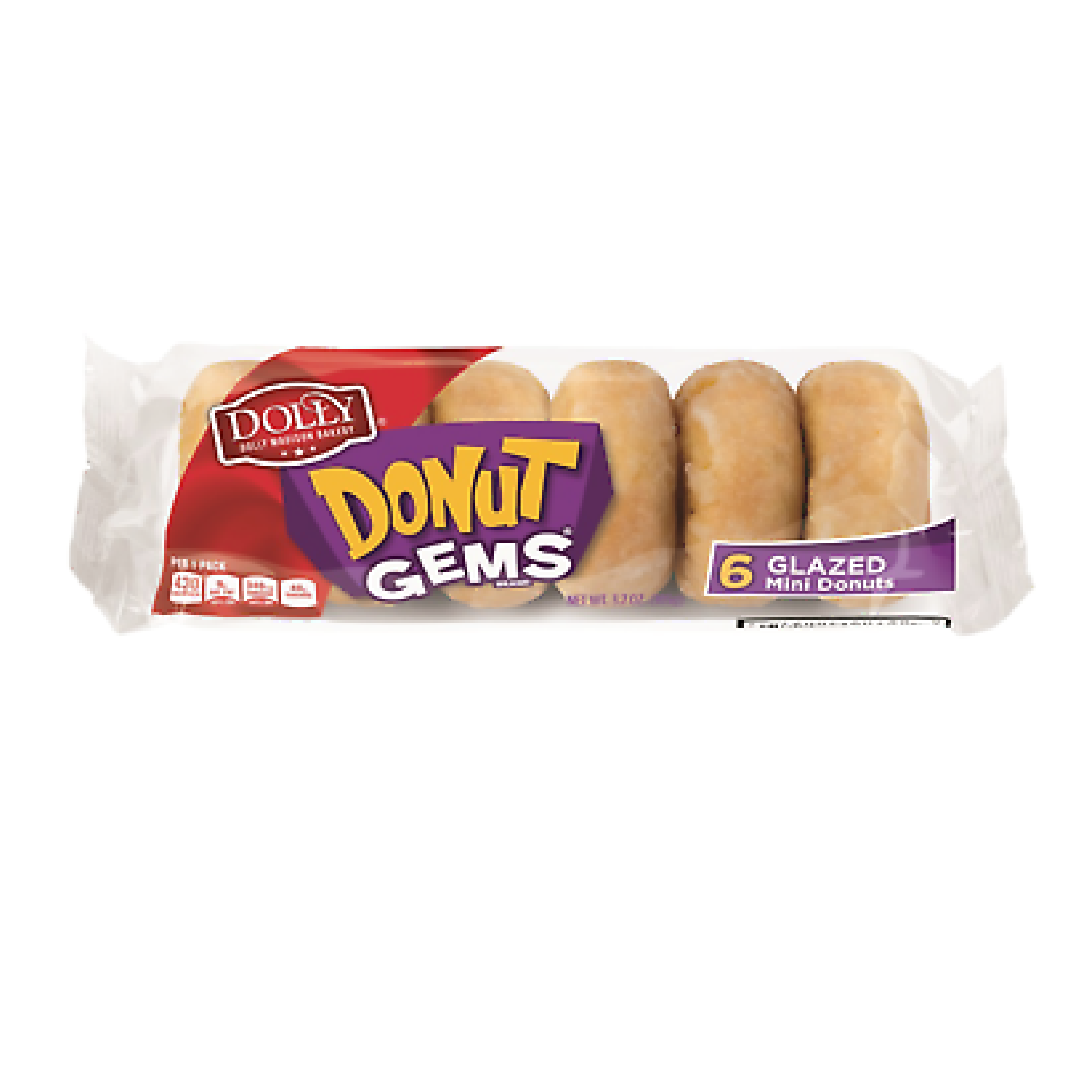 Dolly Madison Bakery Donut Gems Glazed Mini Donuts 3.7oz