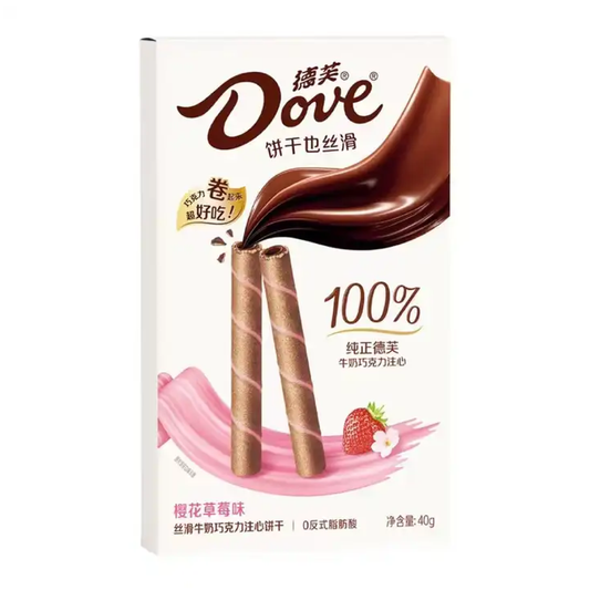 Dove Sakura Strawberry Flavor Wafers 1.41oz (China)