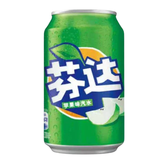 Fanta Apple Flavor Soda Can 330ml (China)