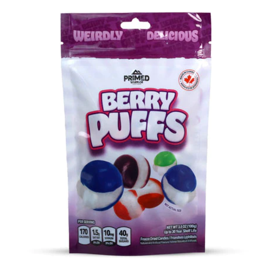 Primed Warrior Freeze Dried Berry Puffs 3.5oz