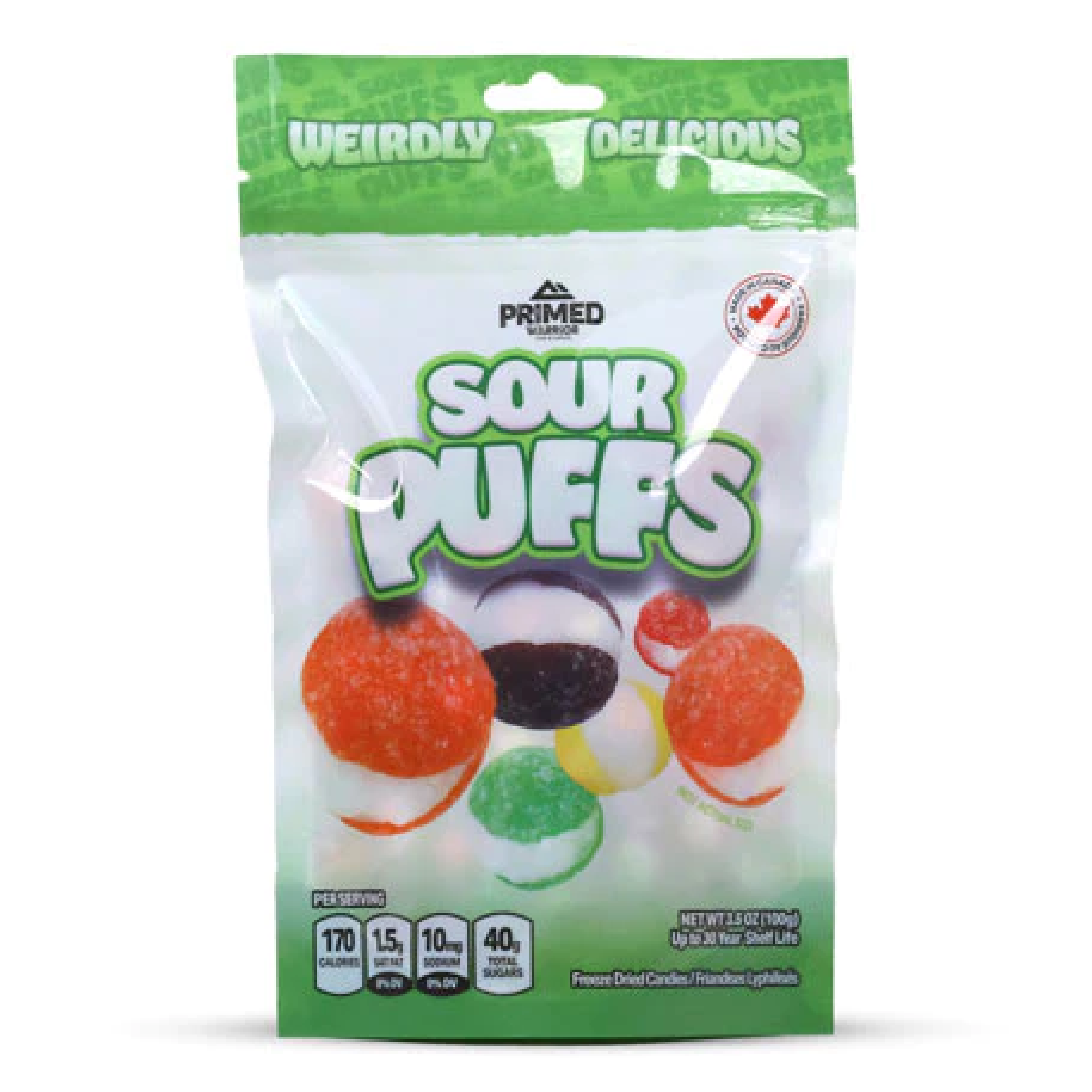 Primed Warrior Freeze Dried Sour Puffs 3.5oz