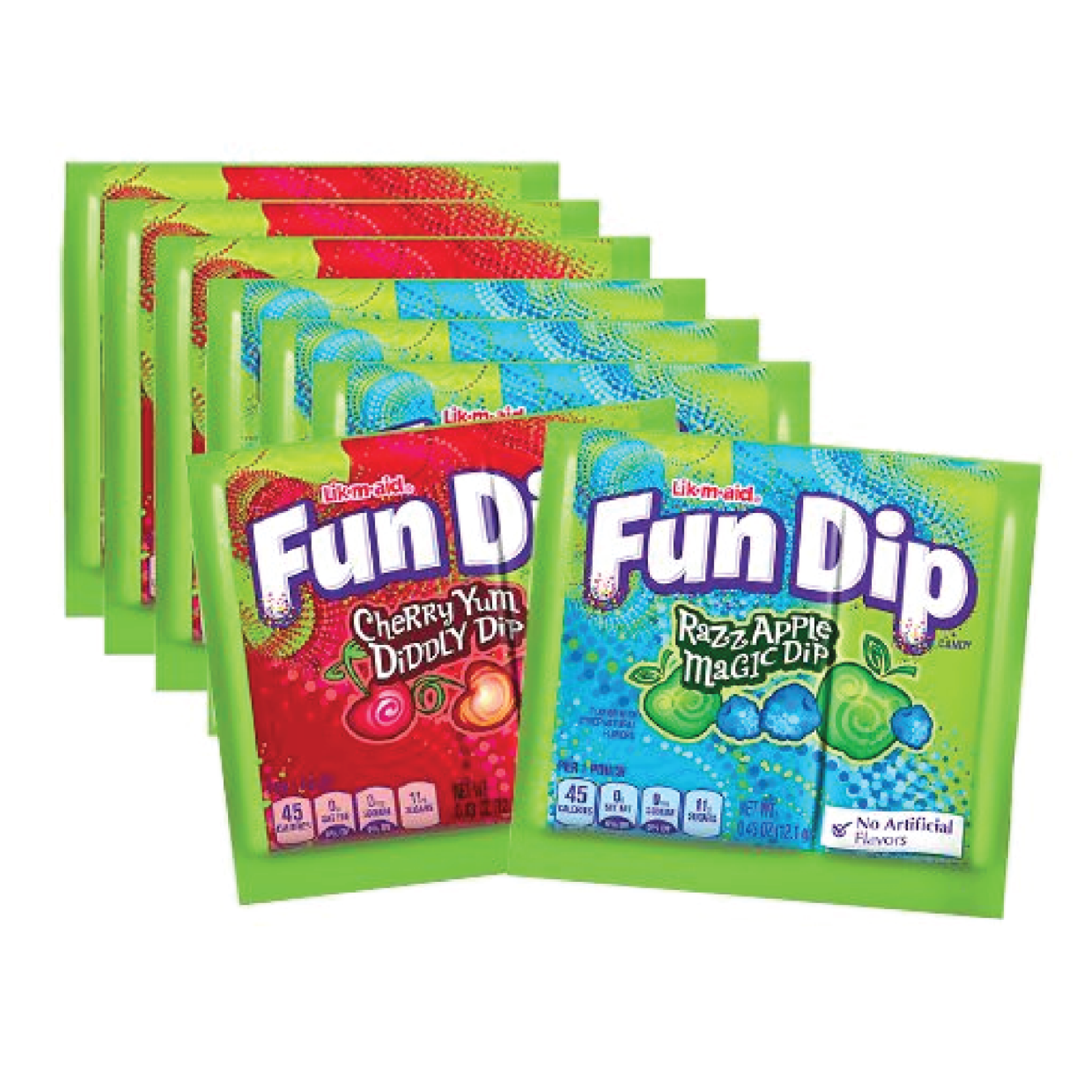 Lik-m-aid Fun Dip Assorted Cherry & Razz Apple Flavor Candy .43oz