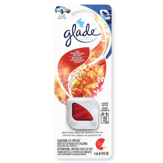 Glade Red Honeysuckle Nectar Vent Oil Odor Eliminator Car Air Freshener .14oz