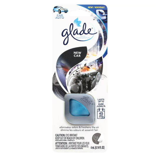 Glade New Car Vent Oil Odor Eliminator Car Air Freshener .14oz