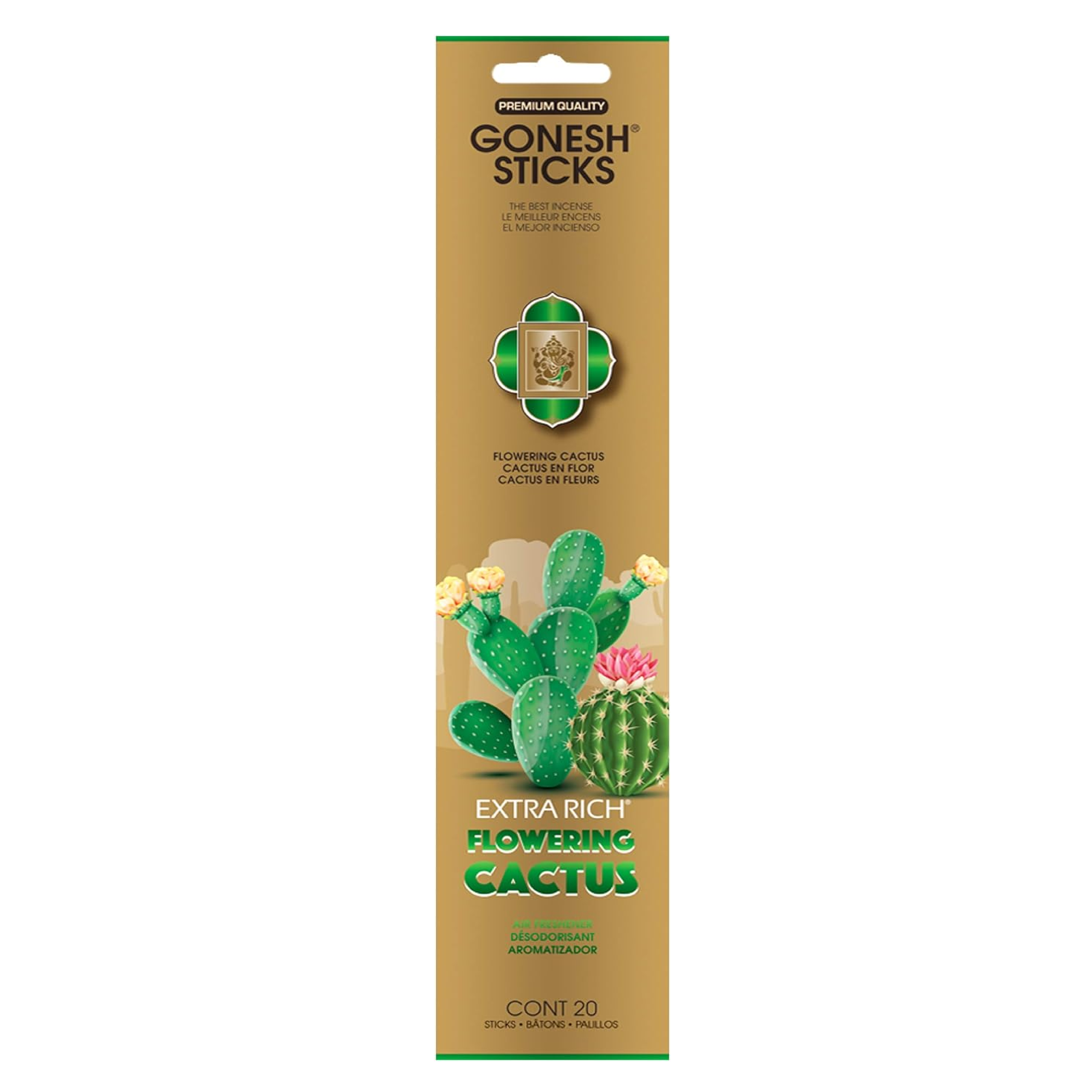 Gonesh Flowering Cactus Incense Sticks 20 Count