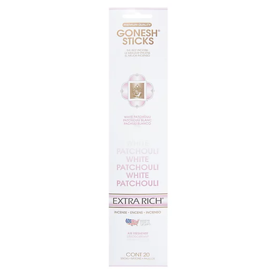 Gonesh White Patchouli Incense Sticks 20 Count