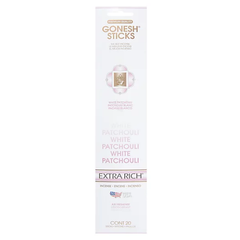 Gonesh White Patchouli Incense Sticks 20 Count