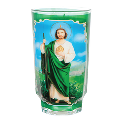 Cup Candle Saint Judas Religious Glass Candles