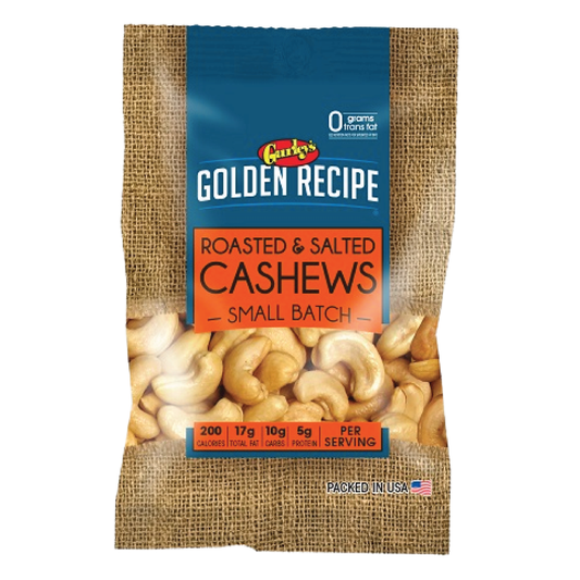 Gurley's Small Batch Golden Recipe Roasted & Salted Cashews 2.75oz