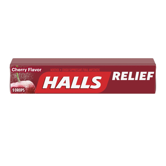 Halls Cherry Cough Drops 9 Count