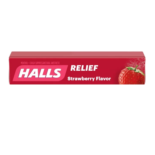 Halls Strawberry Cough Drops 9 Count