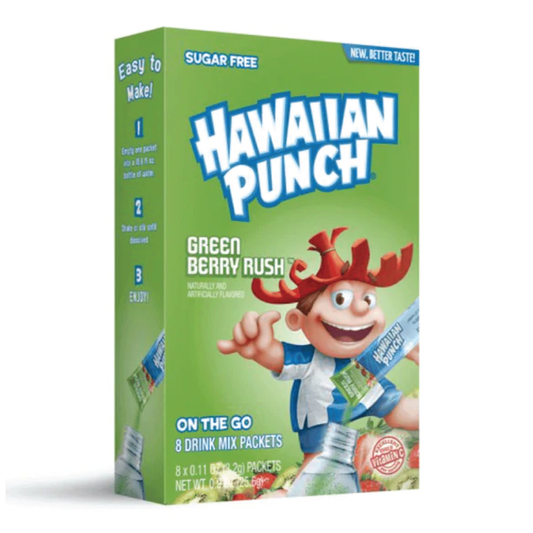 Hawaiian Punch Green Berry Rush Singles To Go Drink Mix | 8 Sticks