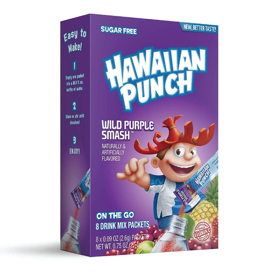 Hawaiian Punch Wild Purple Smash Singles To Go Drink Mix | 8 Sticks