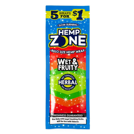 Hemp Zone Wet & Fruity Wraps 5pk