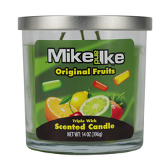 Mike & Ike Original Fruits Triple Wick Scented Candle 14oz