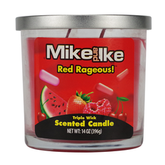 Mike & Ike Red Rageous! Triple Wick Scented Candle 14oz