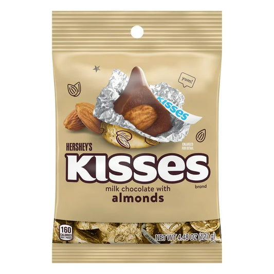 Hershey's Kisses Milk Chocolate With Almonds 4.48oz
