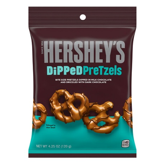 Hershey's Milk & Dark Chocolate Dipped Pretzels 4.25 oz