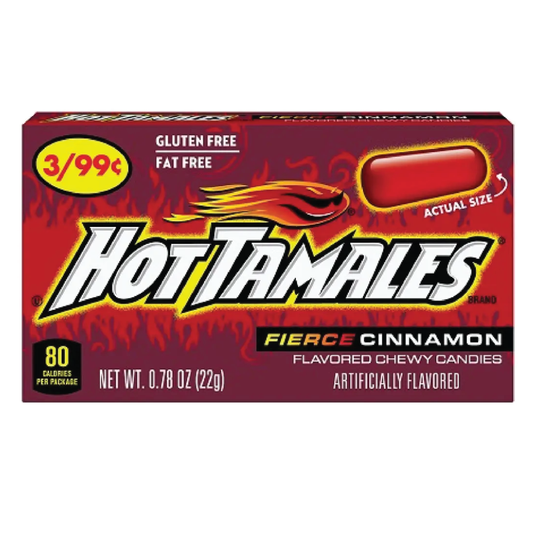 Hot Tamales Fierce Cinnamon Chewy Candies .78oz
