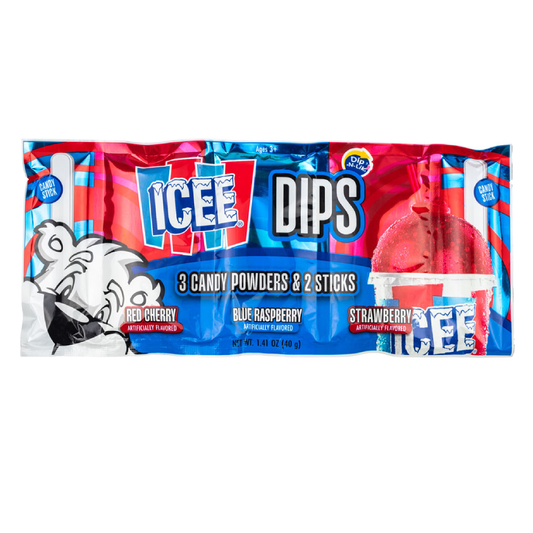 Icee Dips Assorted Flavor Candy Powder & Stick 1.41oz