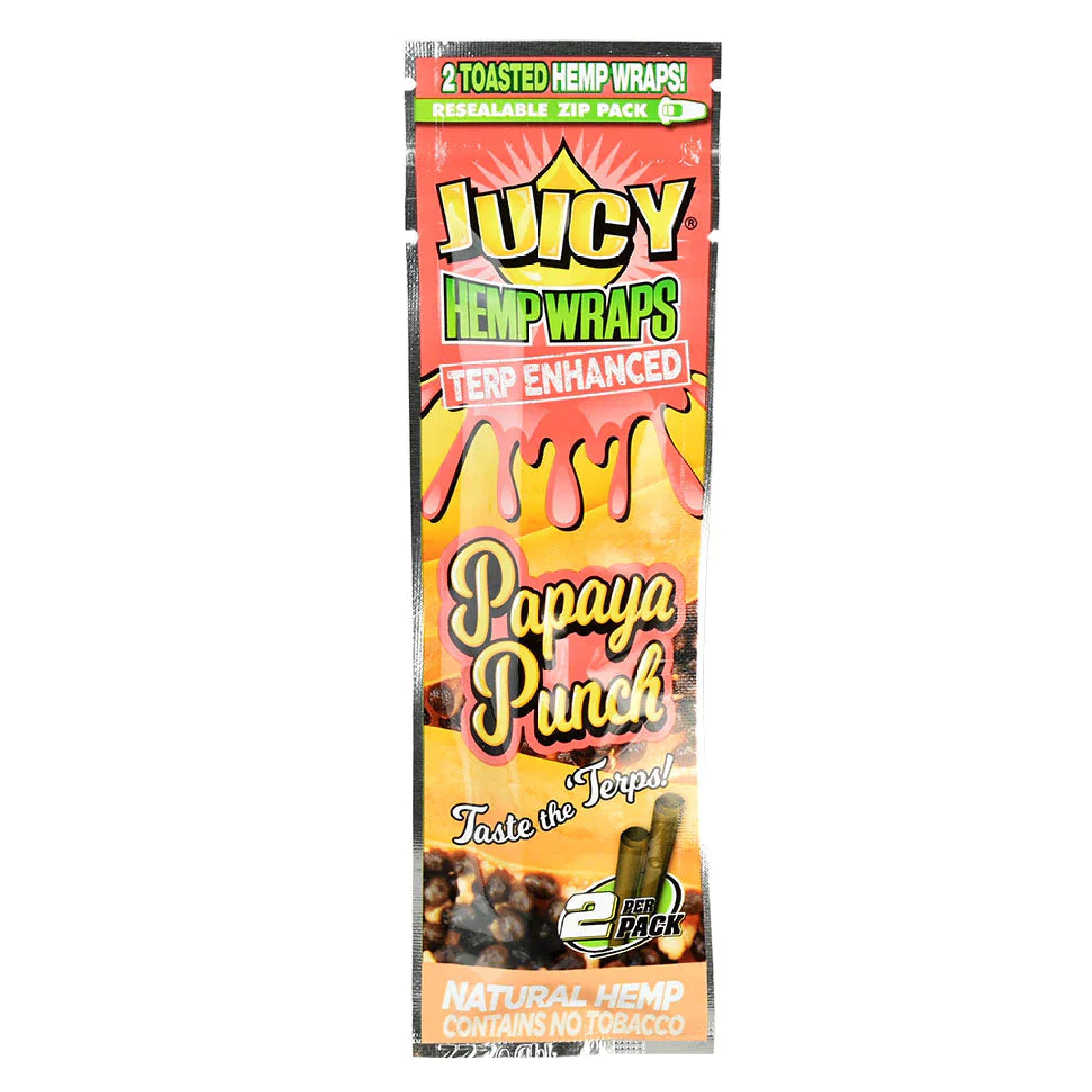 Juicy Papaya Punch Terp Enhanced Hemp Wraps 2pk